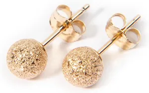 14k Solid Gold Flat Ball Stud Earrings for Women  Minimalist Button-Style Studs with Butterfly Backs  Hypoallergenic & Tarnish-Resistant  Sizes 3mm to 8mm  Elegant Gift for Her