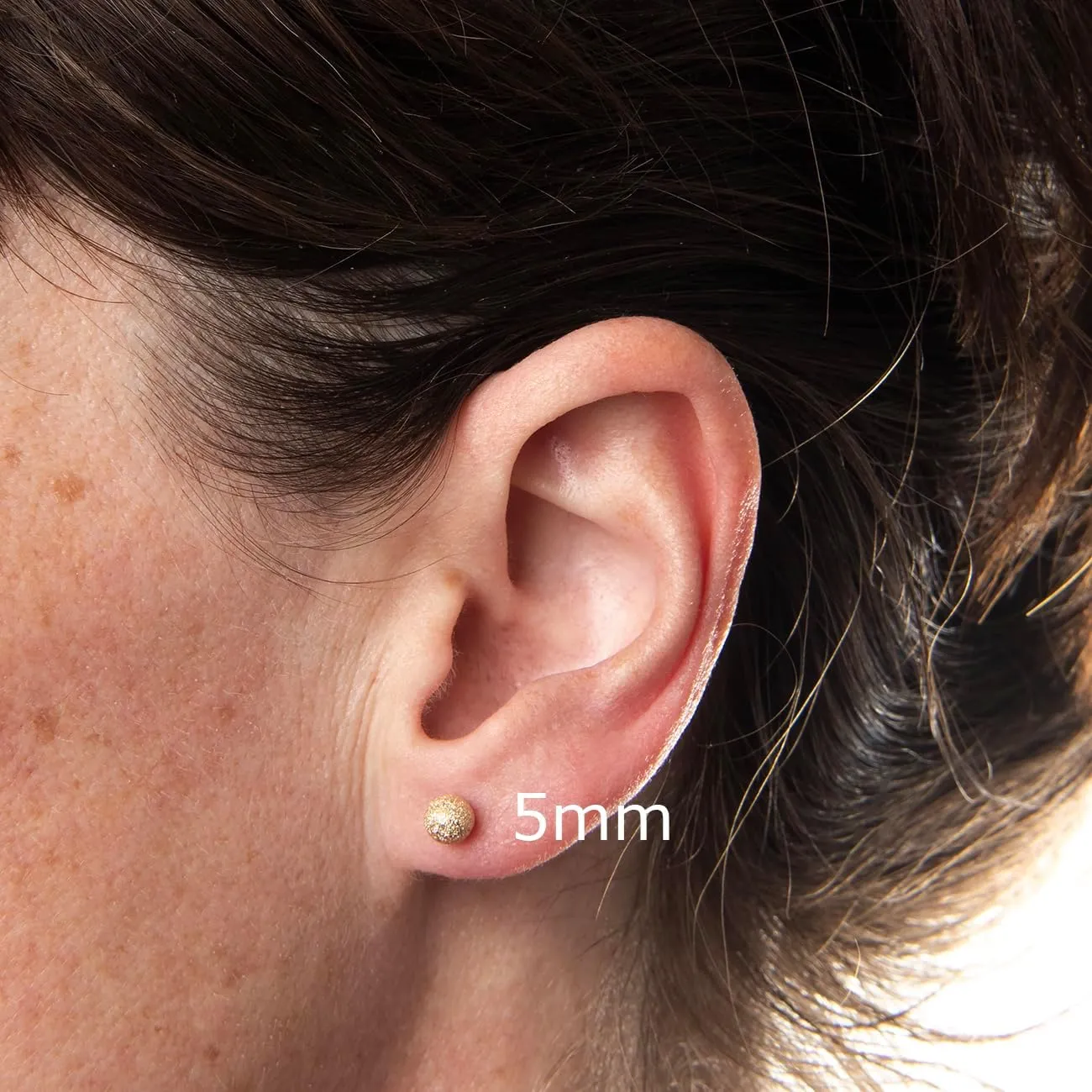 14k Solid Gold Flat Ball Stud Earrings for Women  Minimalist Button-Style Studs with Butterfly Backs  Hypoallergenic & Tarnish-Resistant  Sizes 3mm to 8mm  Elegant Gift for Her
