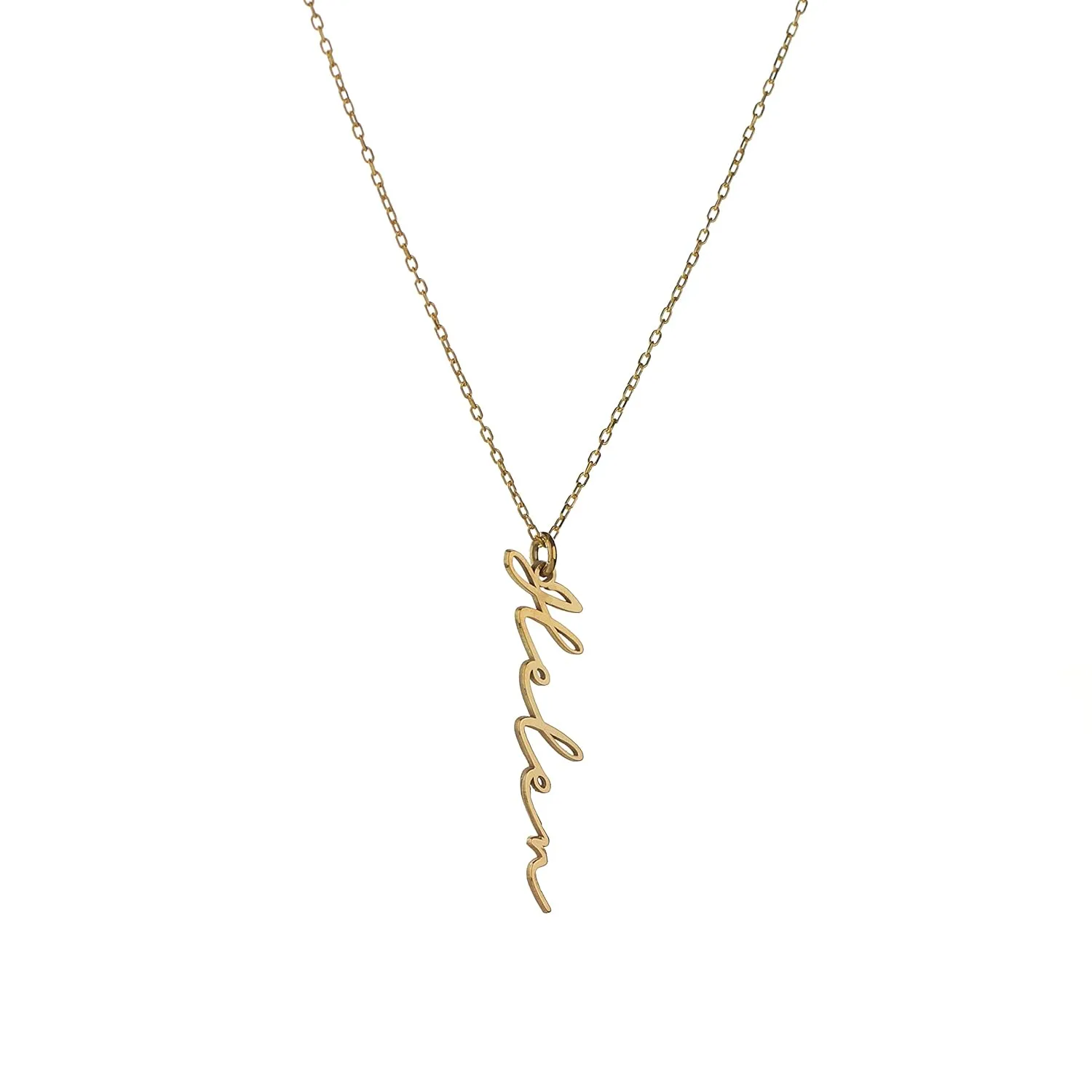14k Solid Gold Personalized Name Pendant, Custom Made Jewelry, Perfect Gift for Anniversaries, Birthdays