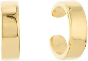 14K Yellow Gold Flat Polished Ear Cuffs - Ear Cuffs - by Dazyle