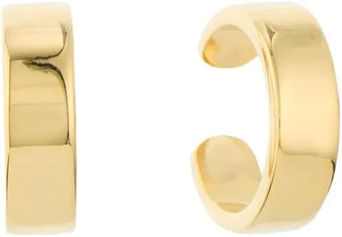 14K Yellow Gold Flat Polished Ear Cuffs - Ear Cuffs - by Dazyle