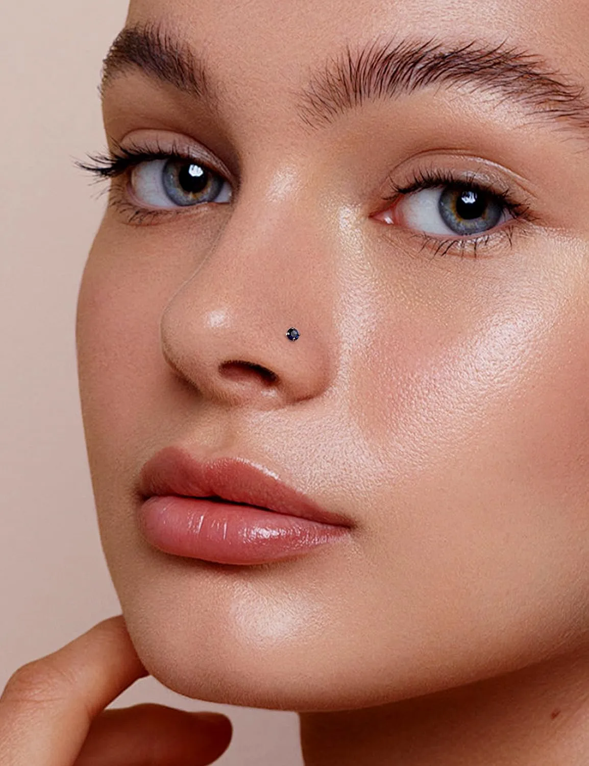 18G 20G 22G Surgical Steel Cubic Zirconia Nose Rings Studs for Women Men Nose Piercing Jewelry Top Diamond 1.5mm 2mm