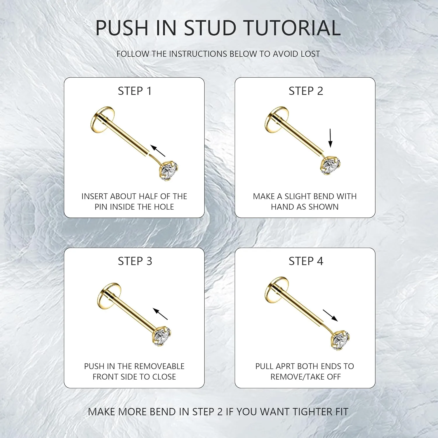 19pcs Nose Rings Studs, 20/18G 316L Surgical Stainless Steel Lip Rings Labret Jewelry Cartilage Tragus Helix Earrings Monroe Medusa Piercing Jewelry for Women Men