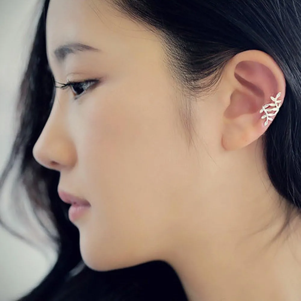 1PC Leaf Ear Cuff for Women Clip On Cartilage Wrap Earrings NO Piercing Earrings