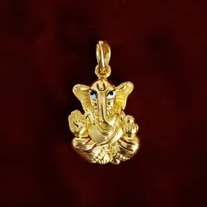 22 KT Gold Unisex Lord Ganesha Pendant (D17)