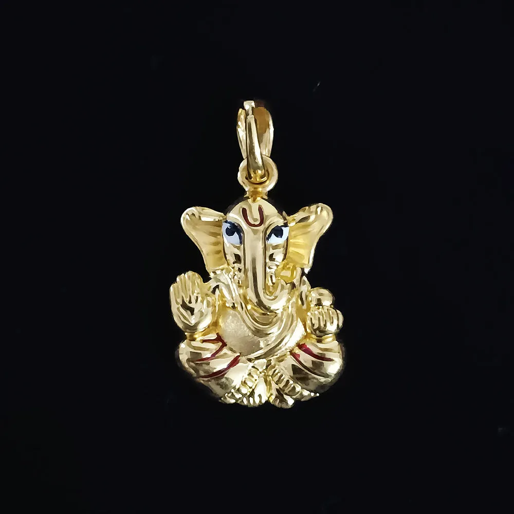22 KT Gold Unisex Lord Ganesha Pendant (D17)