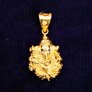 22 KT Gold Unisex Lord Ganesha Pendant (D1)