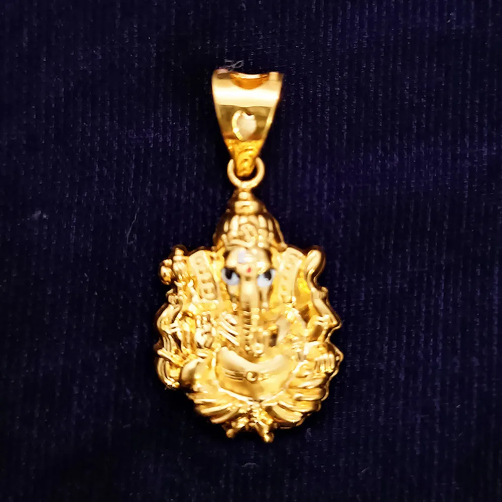 22 KT Gold Unisex Lord Ganesha Pendant (D1)