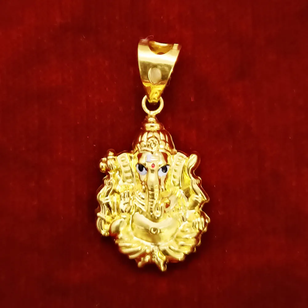 22 KT Gold Unisex Lord Ganesha Pendant (D1)