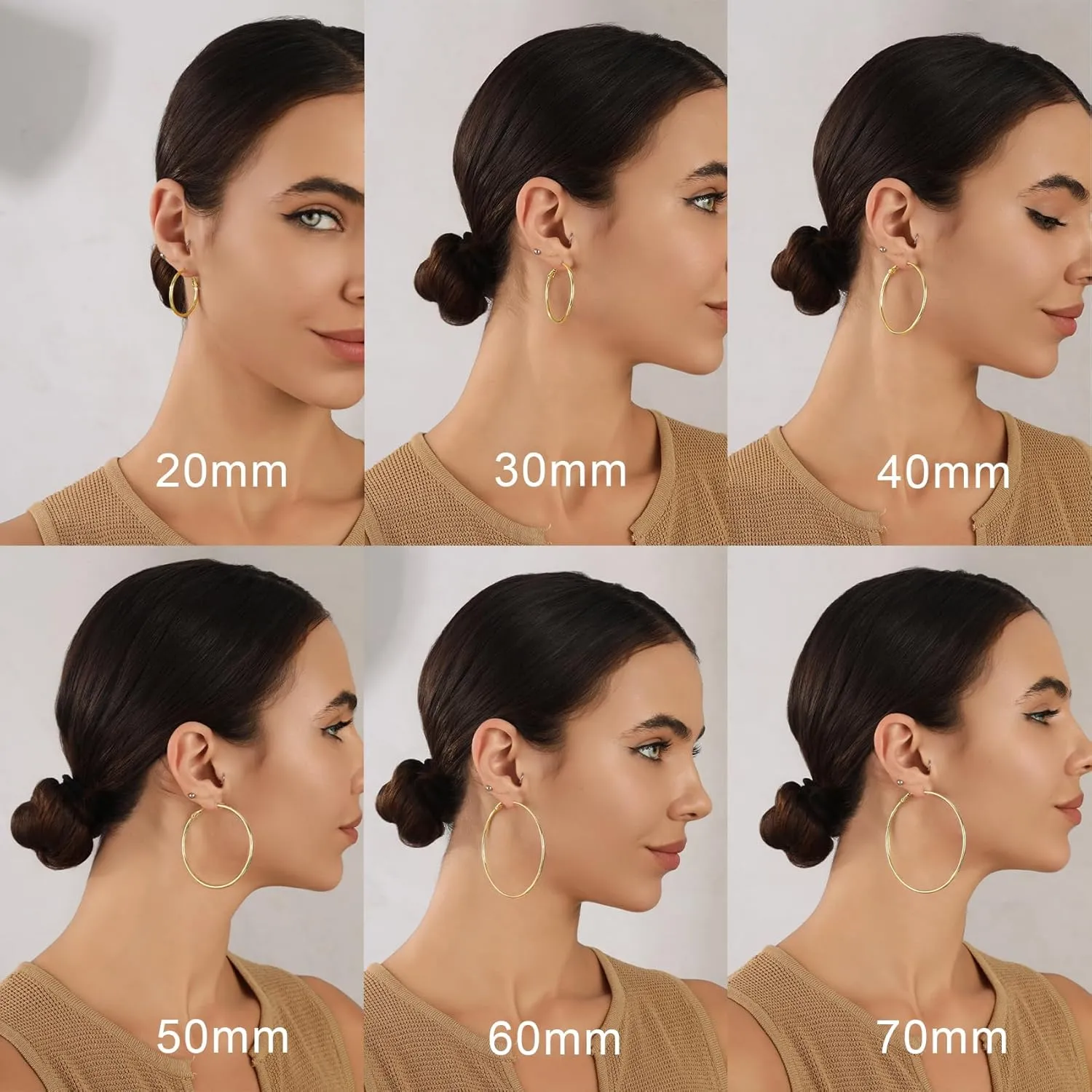 2mm Sterling Silver Big Hoop Earrings For Women - Large Hypoallergenic Circle Endless Thin Oversize Silver Hoops