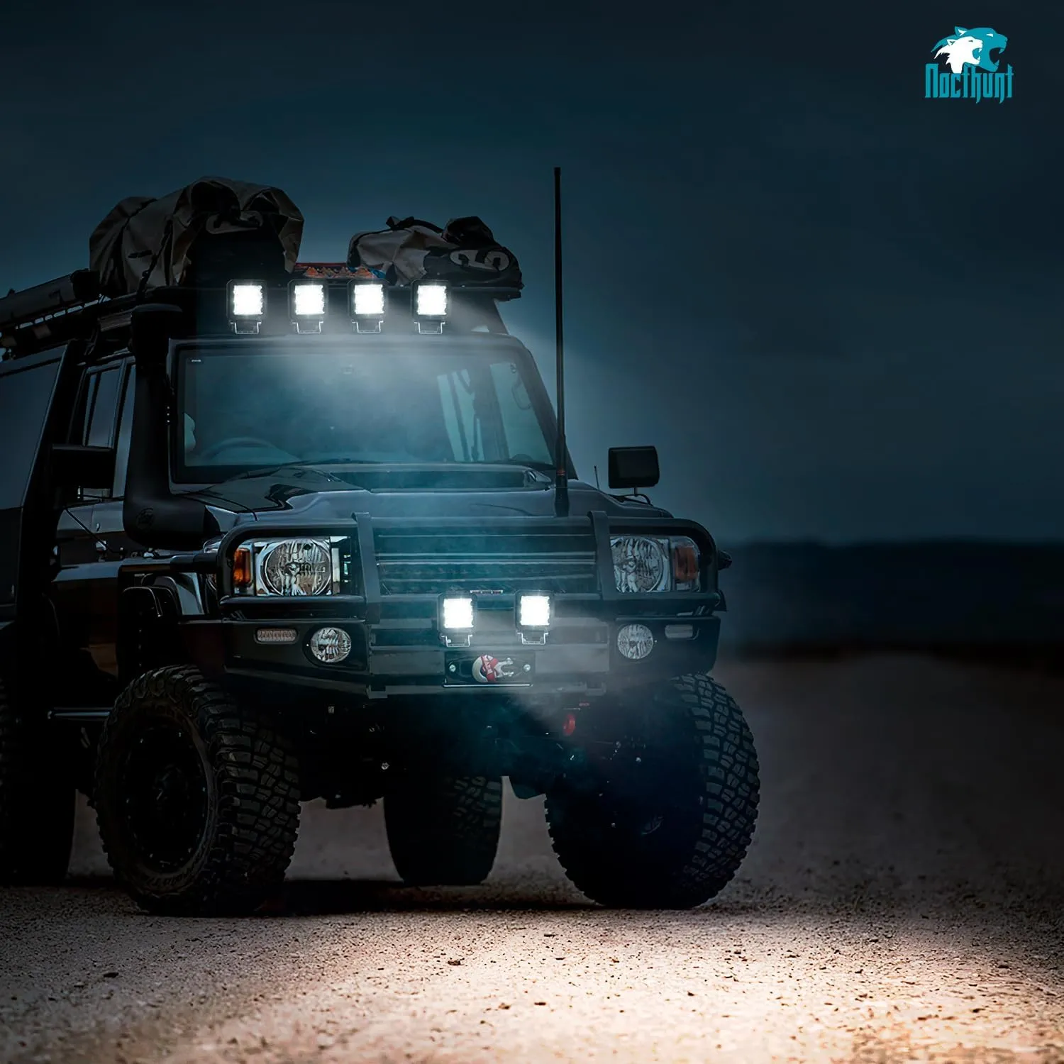 3 Inch 9LED Square Flood Built-in EMC LED Pod Lights (Pair)
