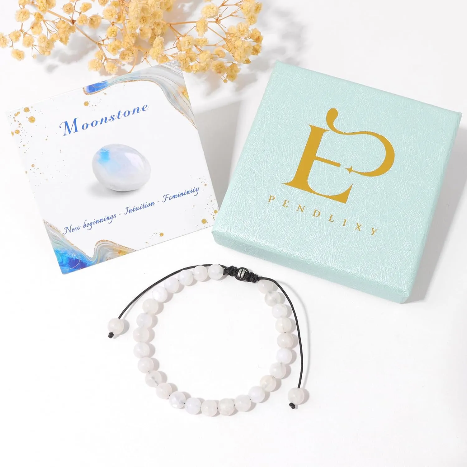 4 6 8MM Beaded Bracelet Handmade Adjustable Natural Stone Crystal Bracelet Healing Inspirational Gifts for Women Men