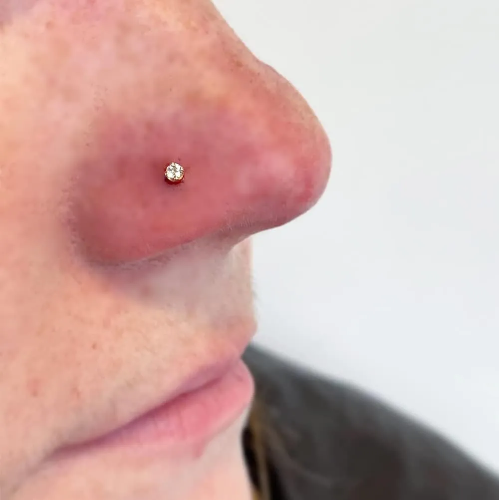 4-6pcs 20g Nose Rings Studs Surgical Steel Nose Rings CZ L Shaped Corkscrew Nose Ring Studs for Women Men Small Cute Silver Rose Gold Black Nose Rings Stud 1.5mm 2mm 2.5mm 3mm Nostril Piercing jewelry