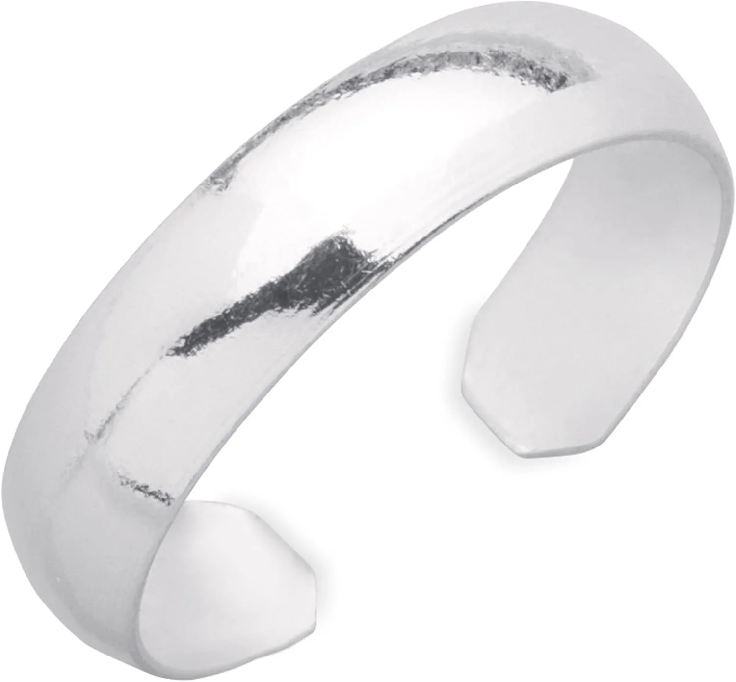 4 mm Plain Band 925 Sterling Silver Toe Rings for Teen Girls - Simple Midi Finger Pinky Adjustable Rings for Women - Solid Silver Foot Jewelry for Women