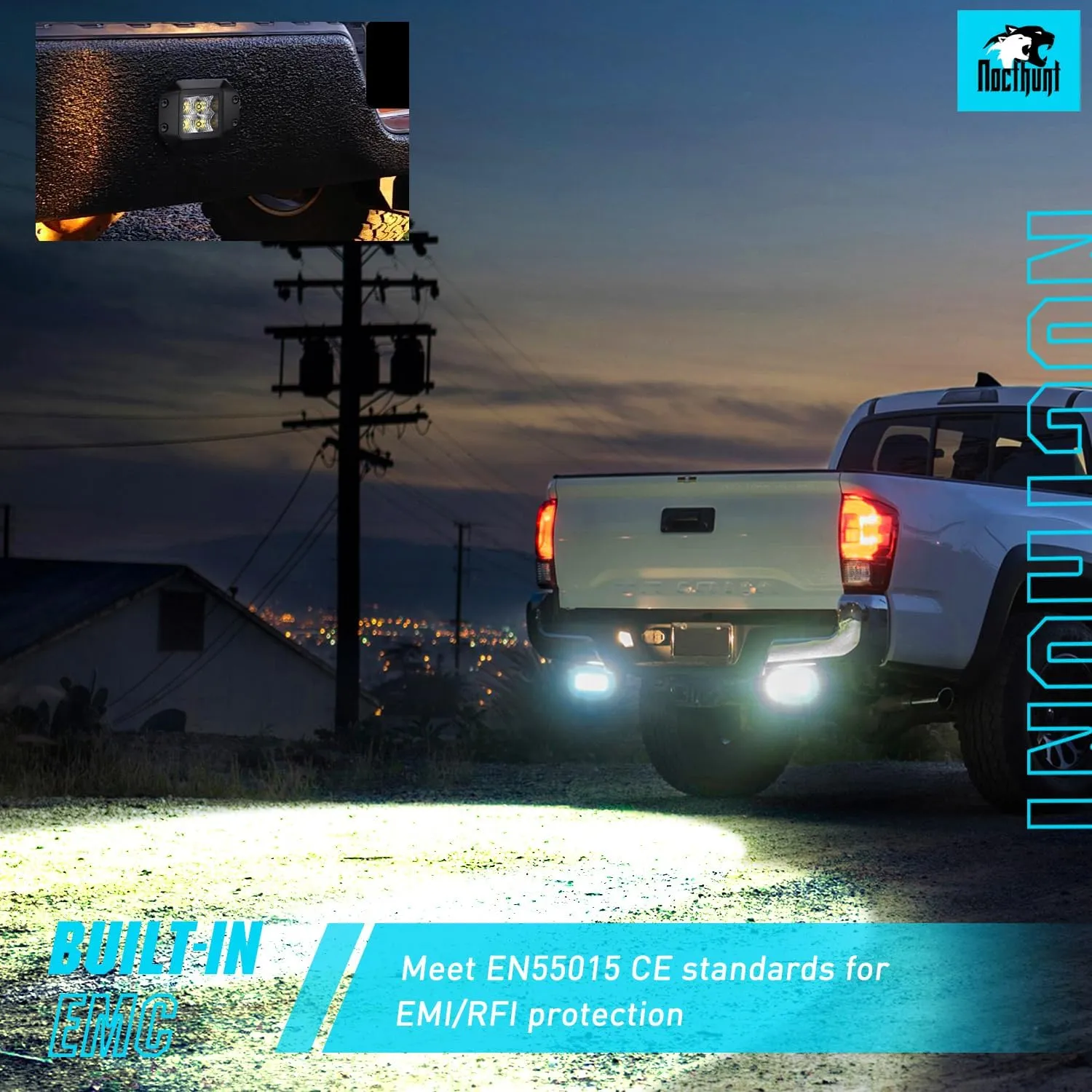 4.7 Inch 4LED Flood Flush Mount Grill LED Pod Lights (Pair)