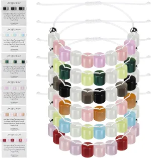 6 Pack Fidget Anxiety Bracelet for Women Adjustable Anxiety Stress Relief Bracelet Resin Beaded Handmade Gift for Ladies Men Party Birthday Supplies