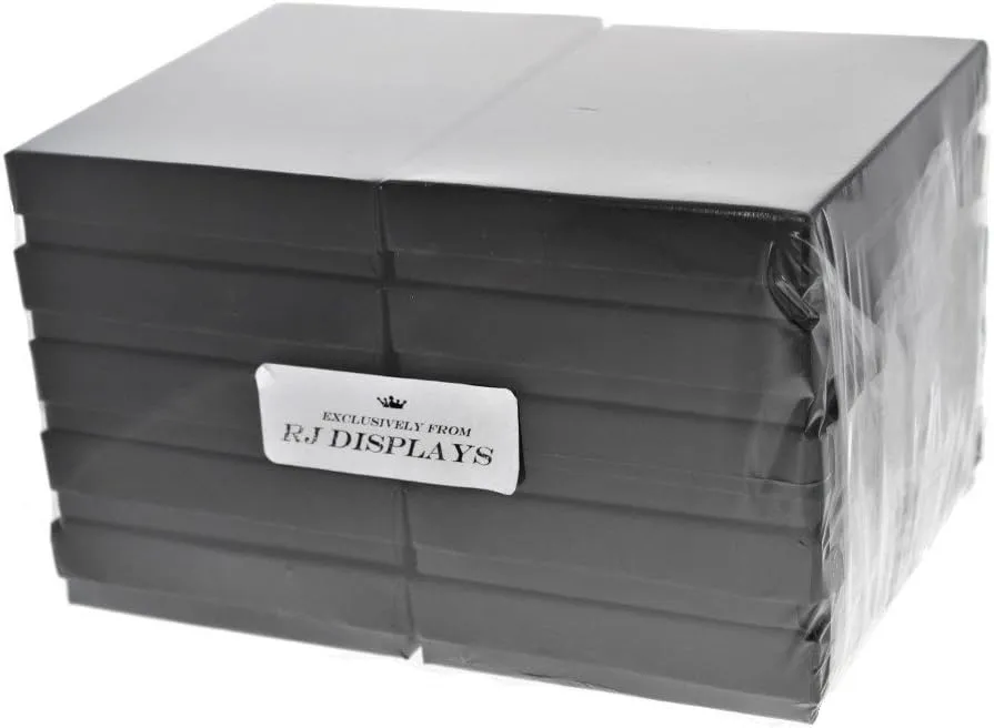 6 Pack Matte Black Cotton Filled Jewelry Gift, Displays Boxes for Jewelry Sets, Necklaces, Bracelets and Watches, Size 7 1/8" x 5 1/8" x 1 1/8" Inch - by R J Displays