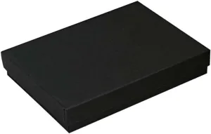 6 Pack Matte Black Cotton Filled Jewelry Gift, Displays Boxes for Jewelry Sets, Necklaces, Bracelets and Watches, Size 7 1/8" x 5 1/8" x 1 1/8" Inch - by R J Displays