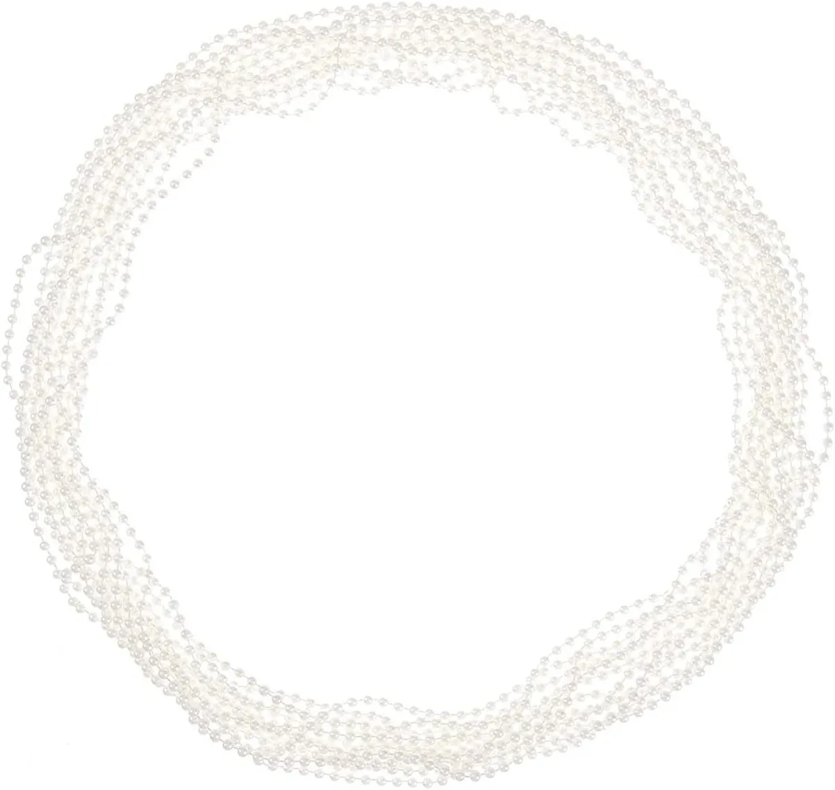 6 Pcs Long Faux Imitation Pearl Statement Classic Necklace Costume Jewellery For Wedding Birthday Christmas Costume Party