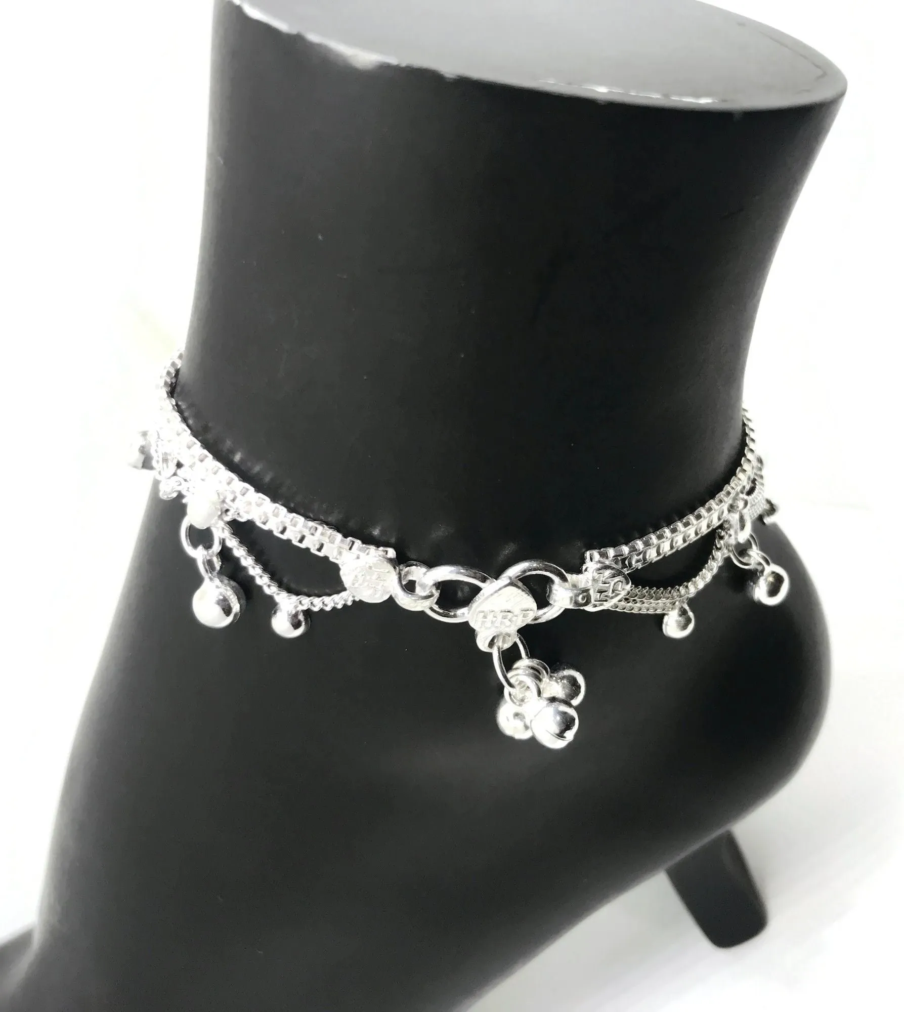 700 Silver Teens Traditional Anklet - #10