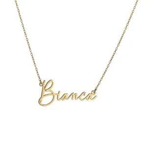 8k Solid Gold Customized Jewelry Gift for Women, Name Necklace Personalized, Custom Made Pendant Personalized Jewelry, Personalized Name Necklace Sterling Silver Pendant, Adjustable Chain by HStudio