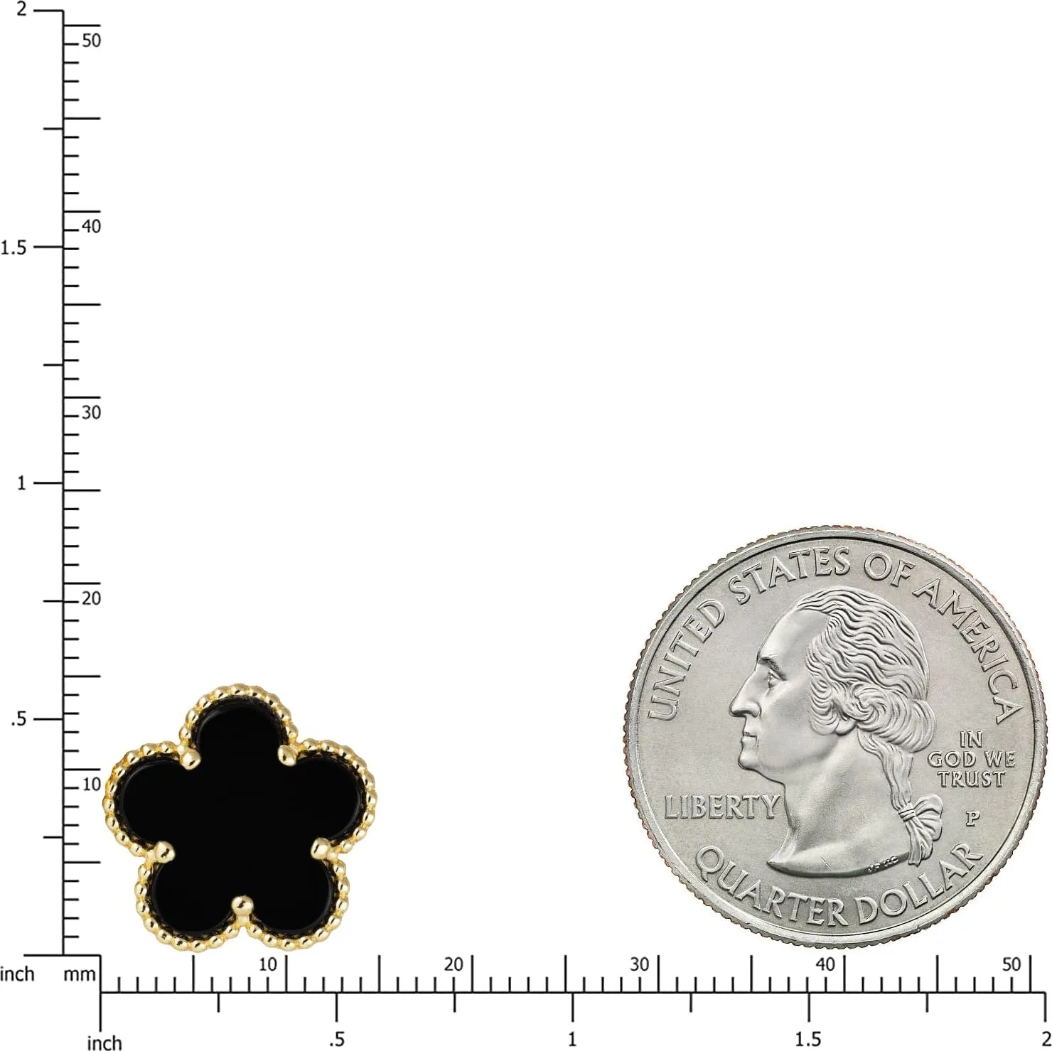 925 Sterling Silver 14K Yellow Gold Plated Hawaiian Plumeria Clover Flower Motif Beaded Necklace Pendant 16"   2" Adjustable Chain, Nickle Free Hypoallergenic for Sensitive Skin, with Gift Box