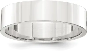 925 Sterling Silver 5mm Flat Plain Classic Wedding Band Ring
