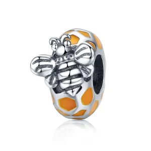 925 Sterling Silver Bee Charm For Diy Bracelets & Necklaces