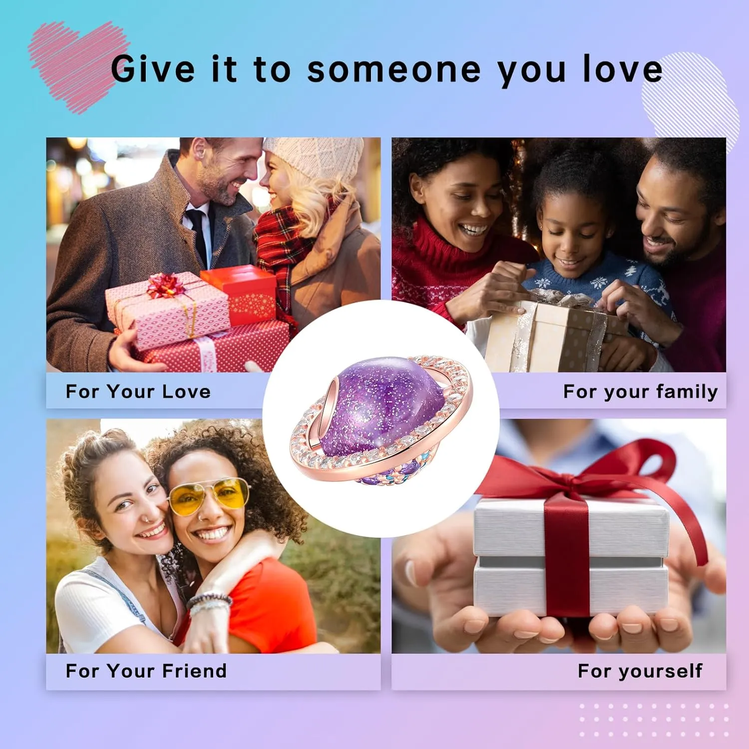 925 Sterling Silver Charms for Bracelets and Necklaces Pendant Jewelry Valentine's Christmas Day Mother's Day Women's Bead Charms for Women