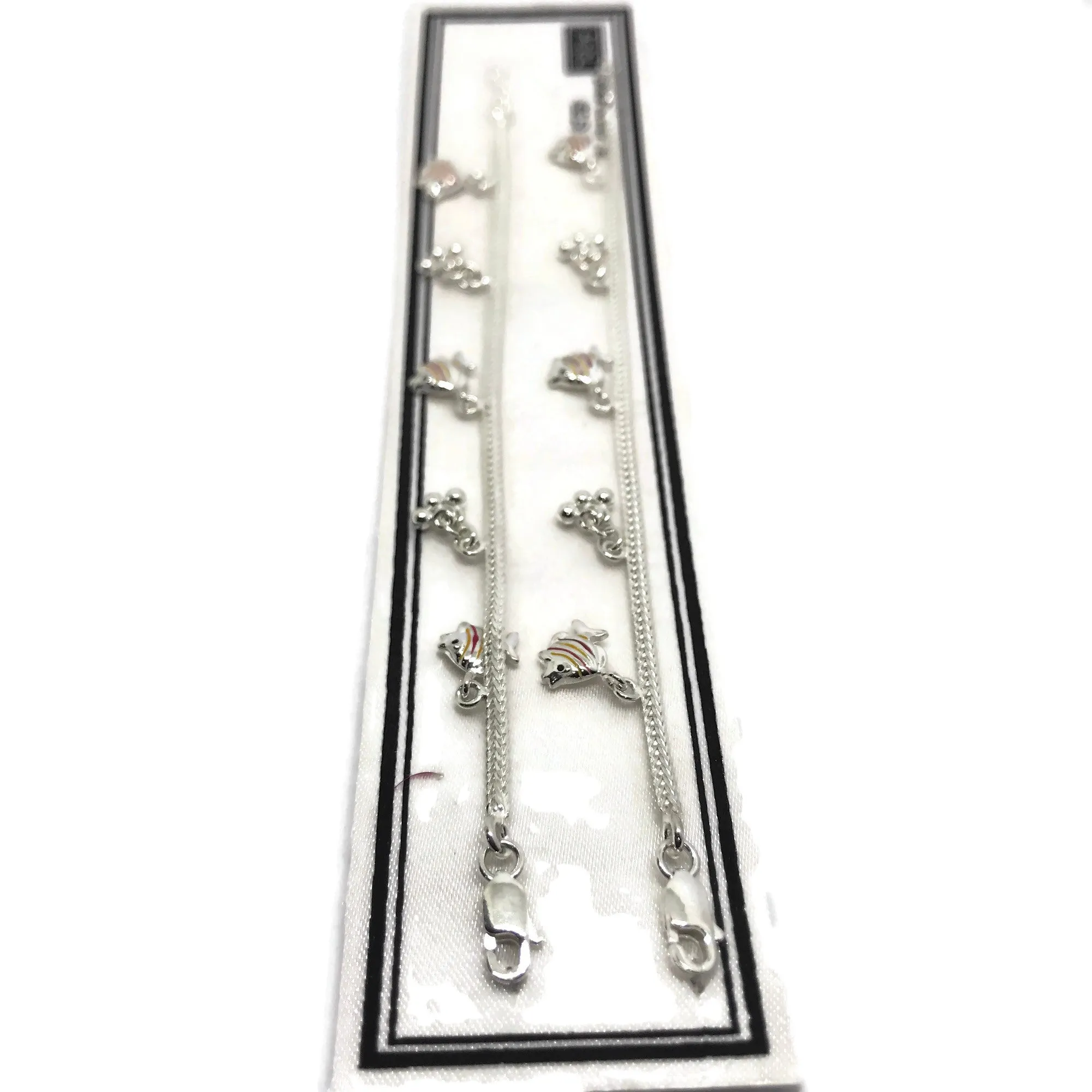925 Sterling Silver Designer Fancy Anklet  - Style#41