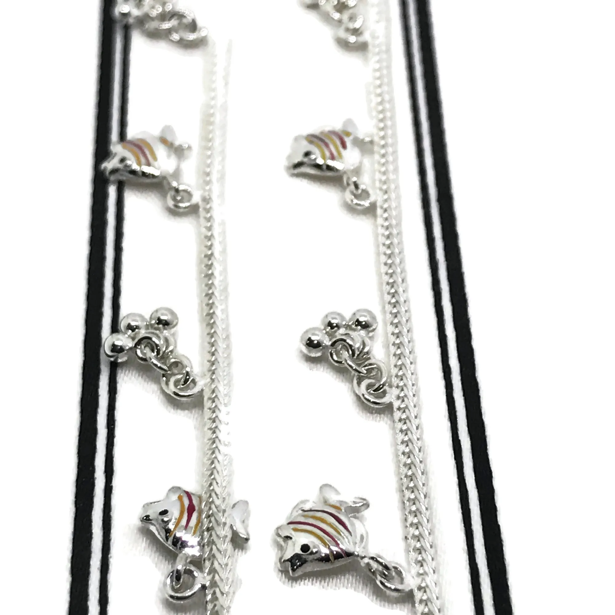 925 Sterling Silver Designer Fancy Anklet  - Style#41