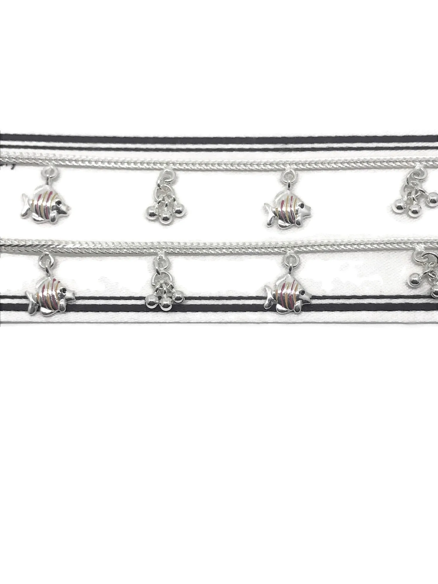 925 Sterling Silver Designer Fancy Anklet  - Style#41