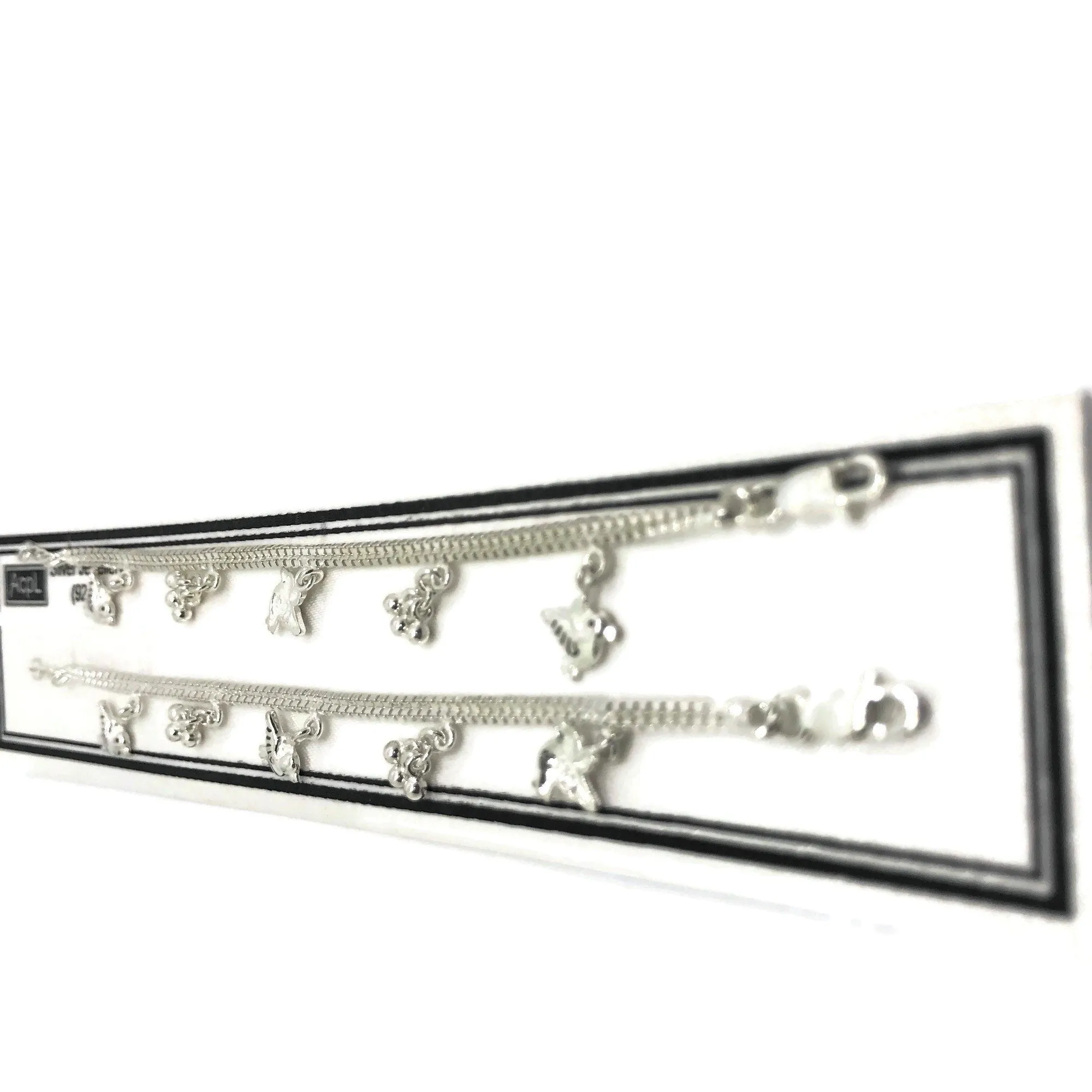 925 Sterling Silver Designer Fancy Anklet - Style#42
