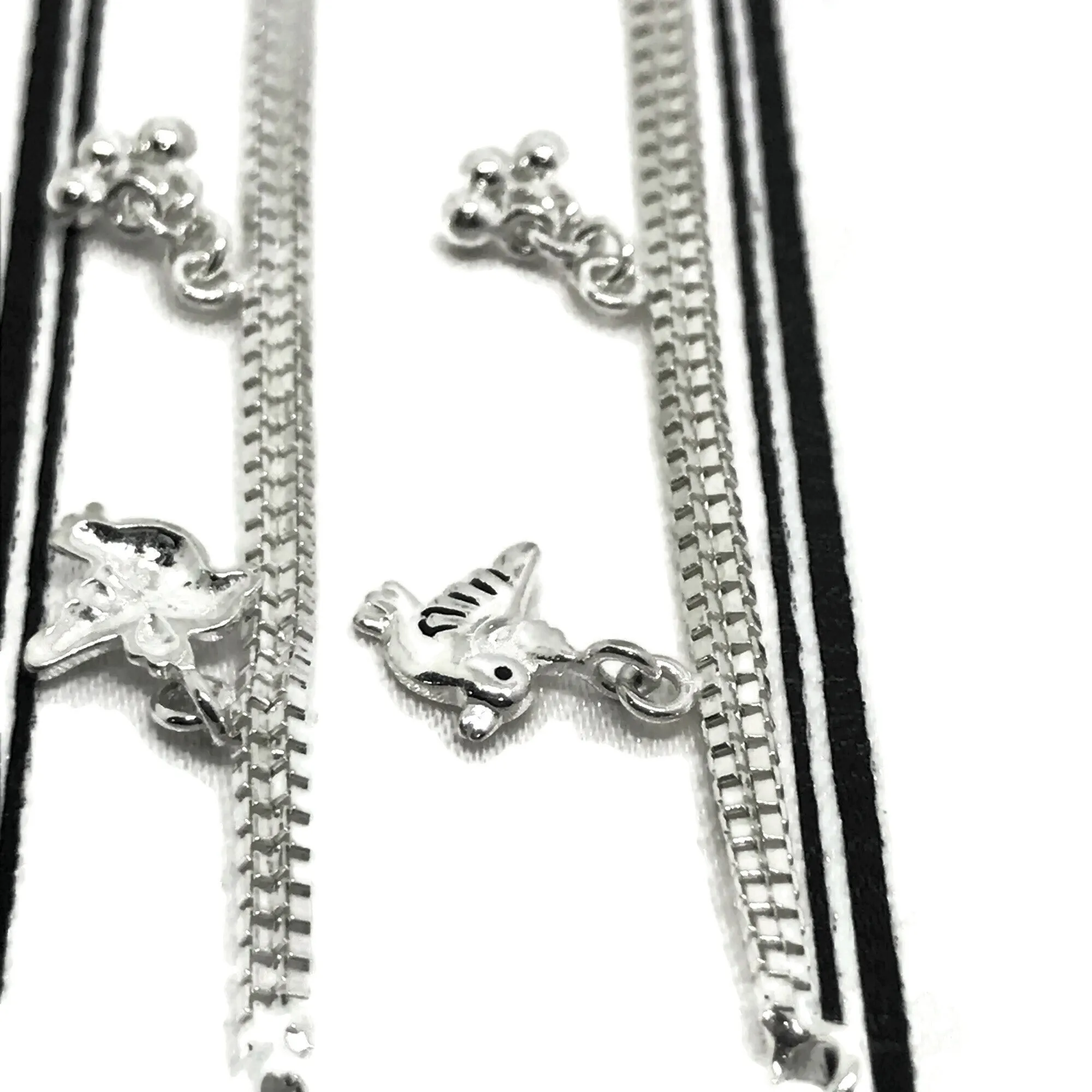 925 Sterling Silver Designer Fancy Anklet - Style#42