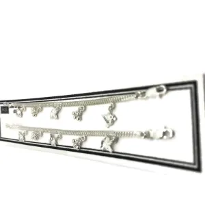 925 Sterling Silver Designer Fancy Anklet - Style#42