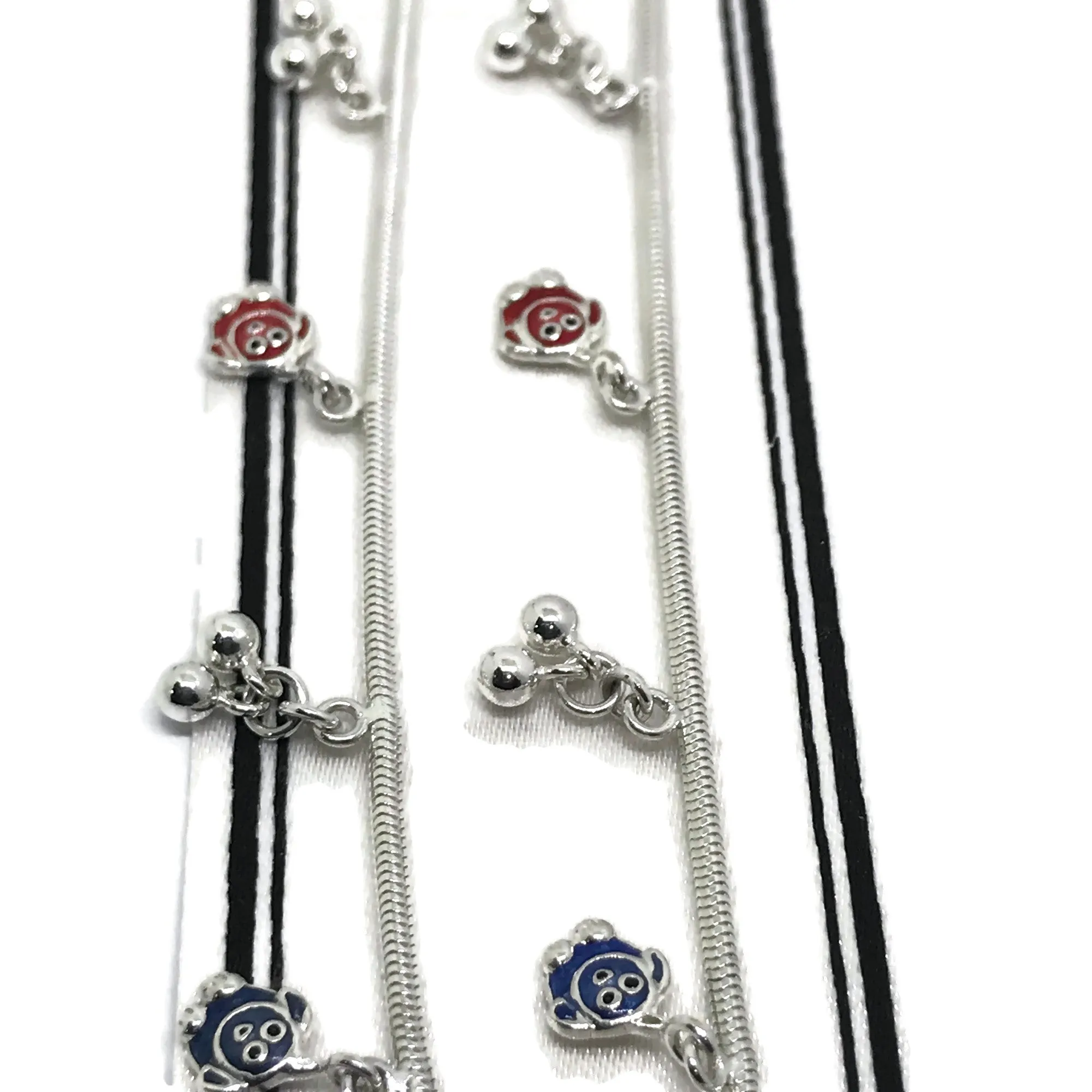 925 Sterling Silver Designer Fancy Anklet  - Style#43