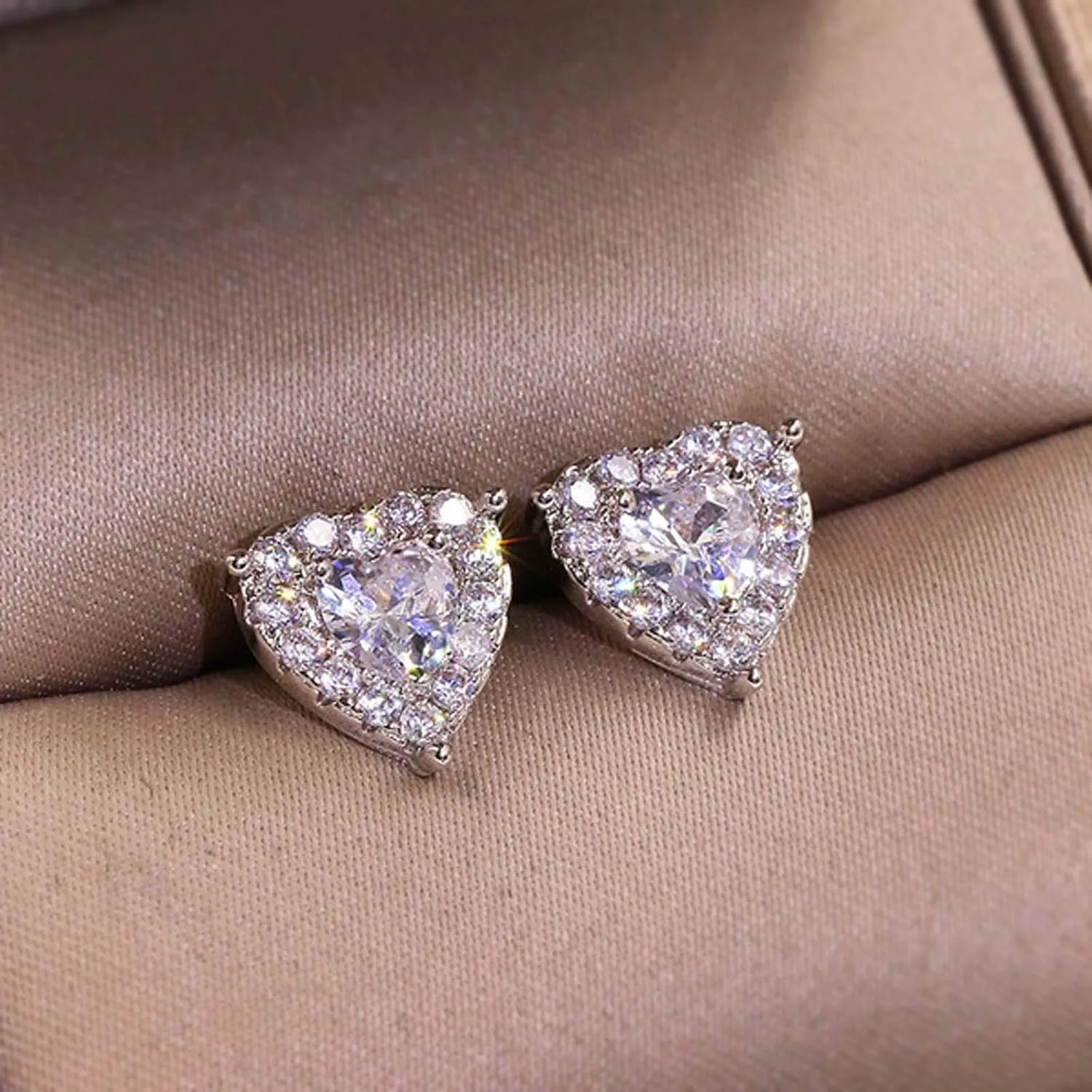 925 Sterling Silver Earrings for Women, Jewelry for Women Silver Jewelry, Women's Jewelry Flat Back Earrings, Cartilage Earrings for Women, Silver Stud Earrings Hypoallergenic, Sparkling.