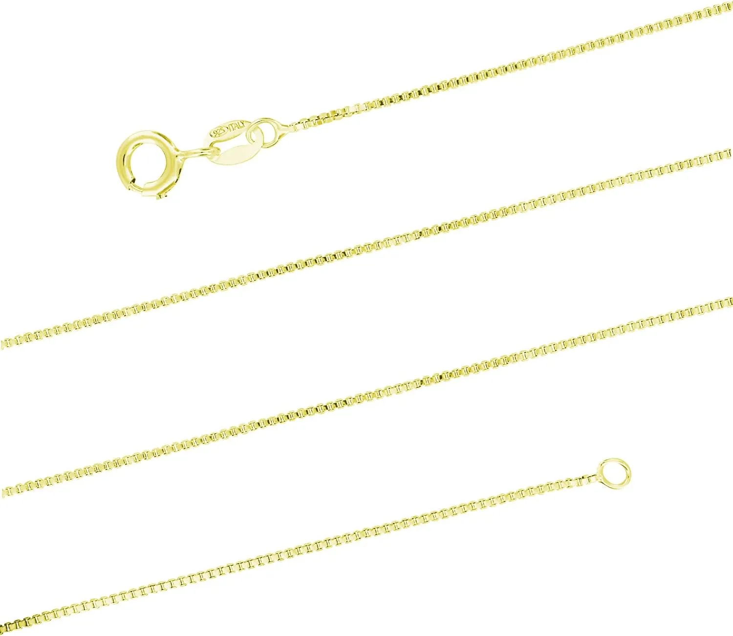 925 Sterling Silver Floating Cut-Out Plumeria Flower Necklace Pendant with 18" Box Chain, 14K Gold Plated, Cubic Zirconia, Nickel Free Hypoallergenic for Sensitive Skin, Gift Box Included
