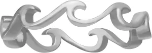 925 Sterling Silver Hawaiian Infinity Ocean Sea Wave Stackable Ring Wedding Eternity Band, Nickel Free Hypoallergenic for Sensitive Skin, Tropical Island Beach Jewelry with Gift Box