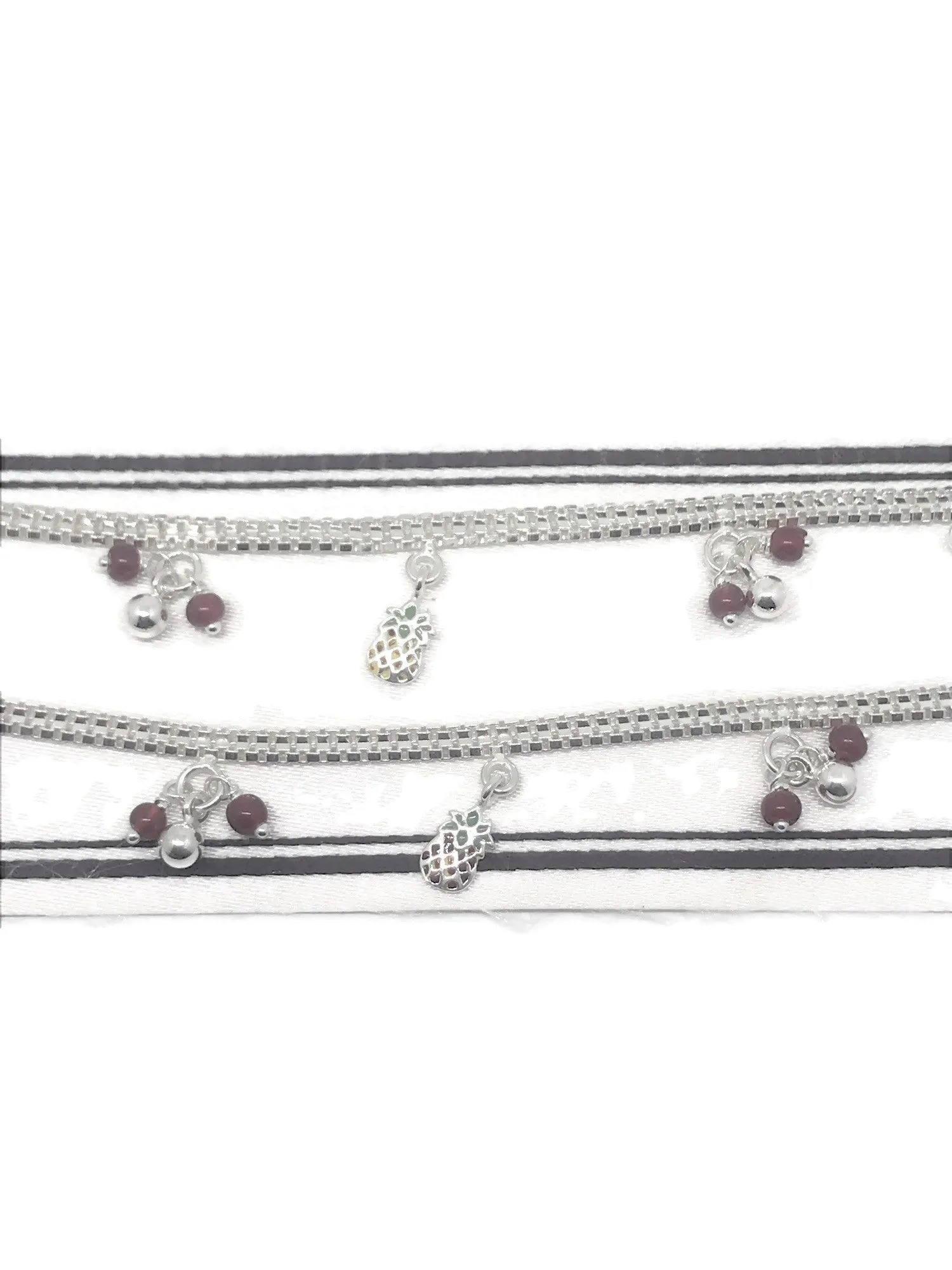 925 Sterling Silver Kids Fancy Anklet - Style#44