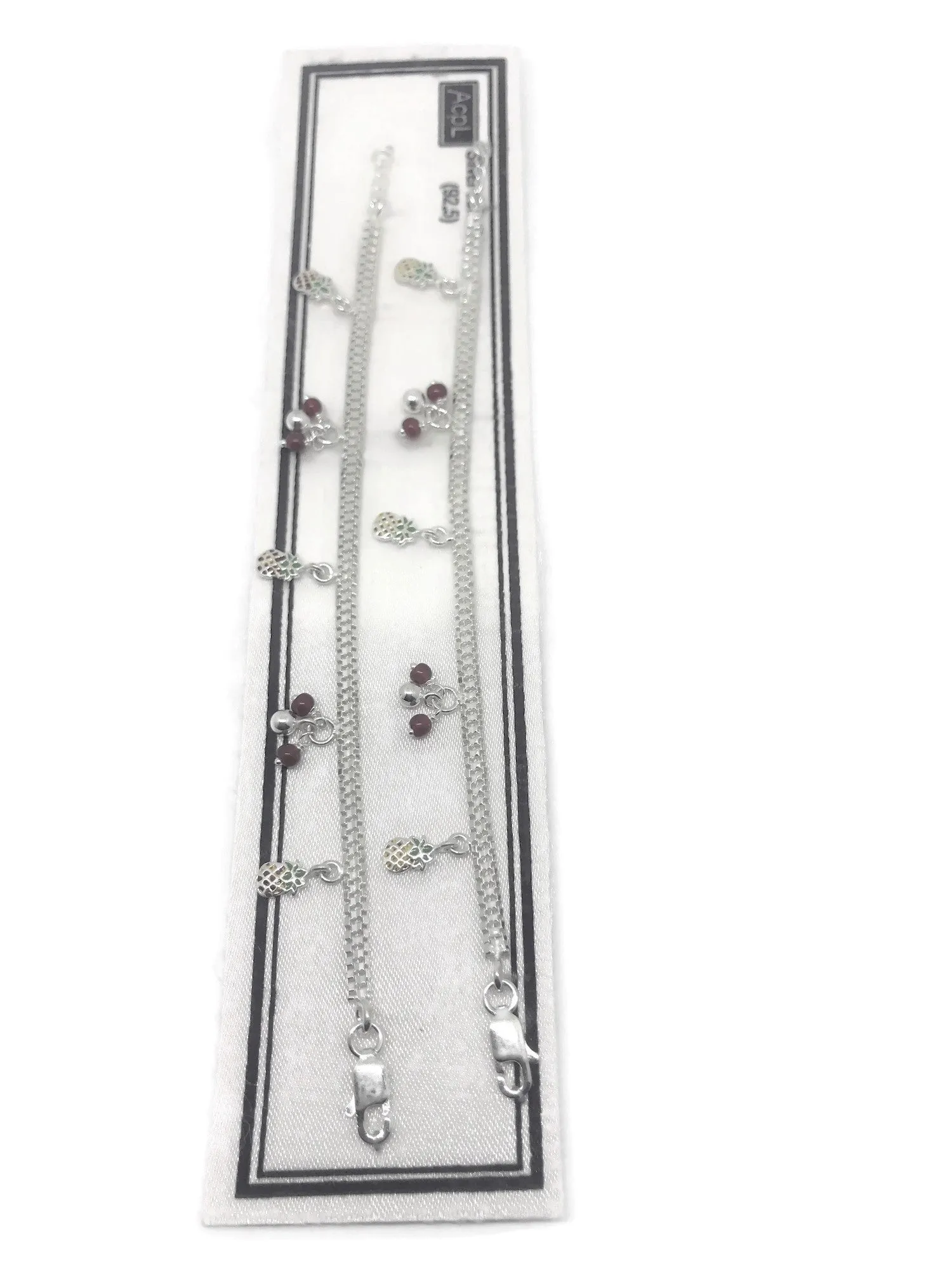 925 Sterling Silver Kids Fancy Anklet - Style#44