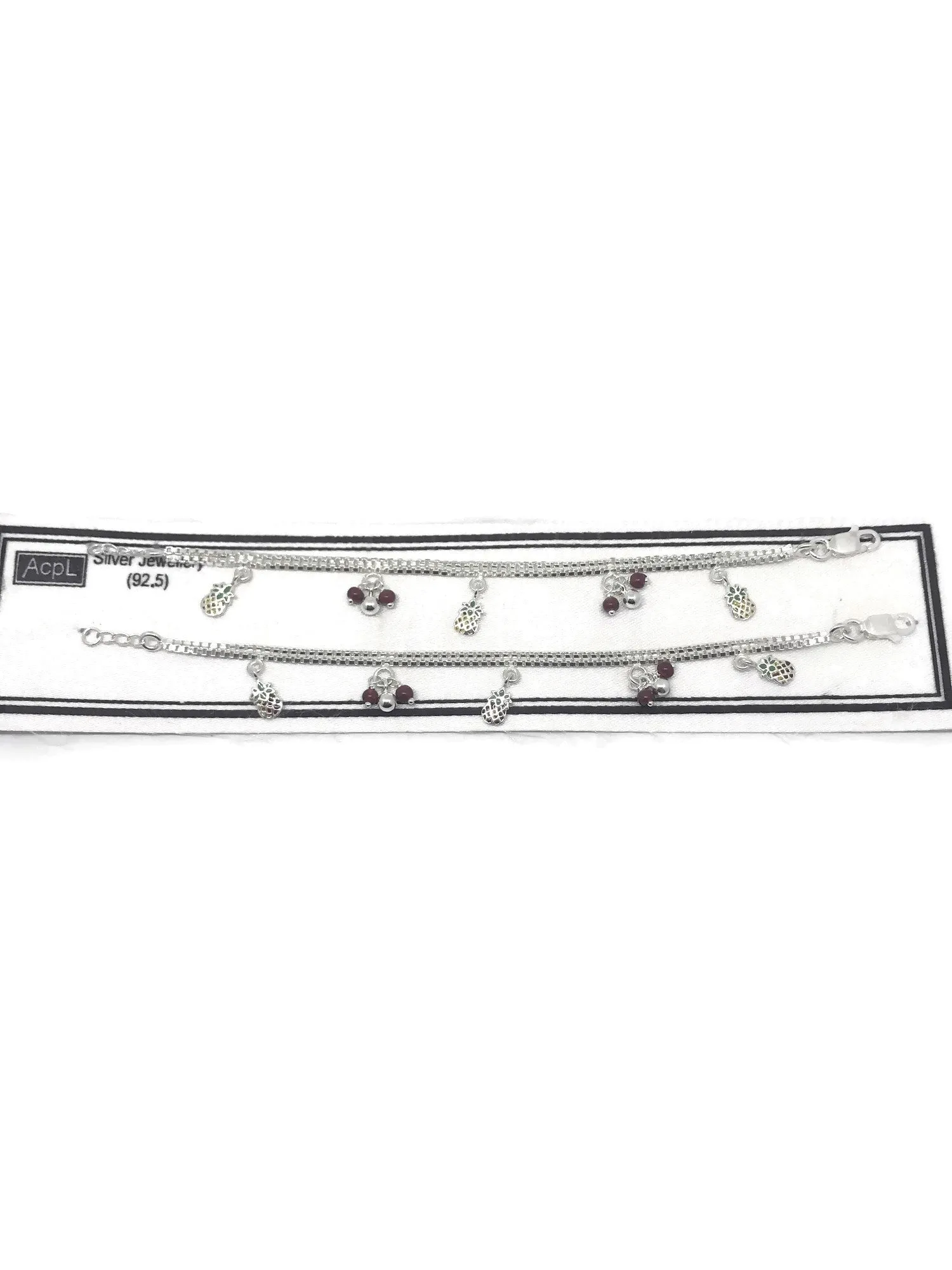 925 Sterling Silver Kids Fancy Anklet - Style#44