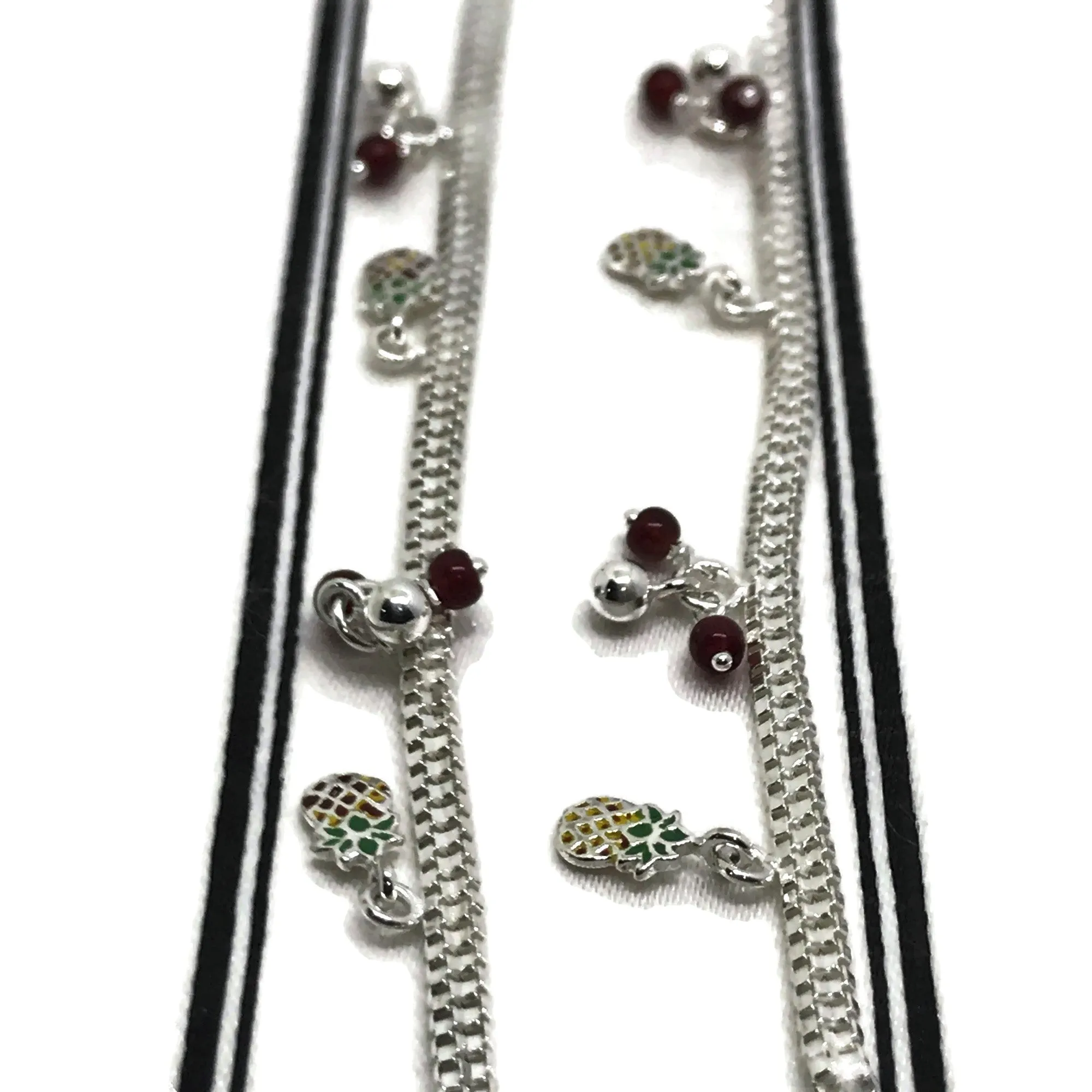 925 Sterling Silver Kids Fancy Anklet - Style#44