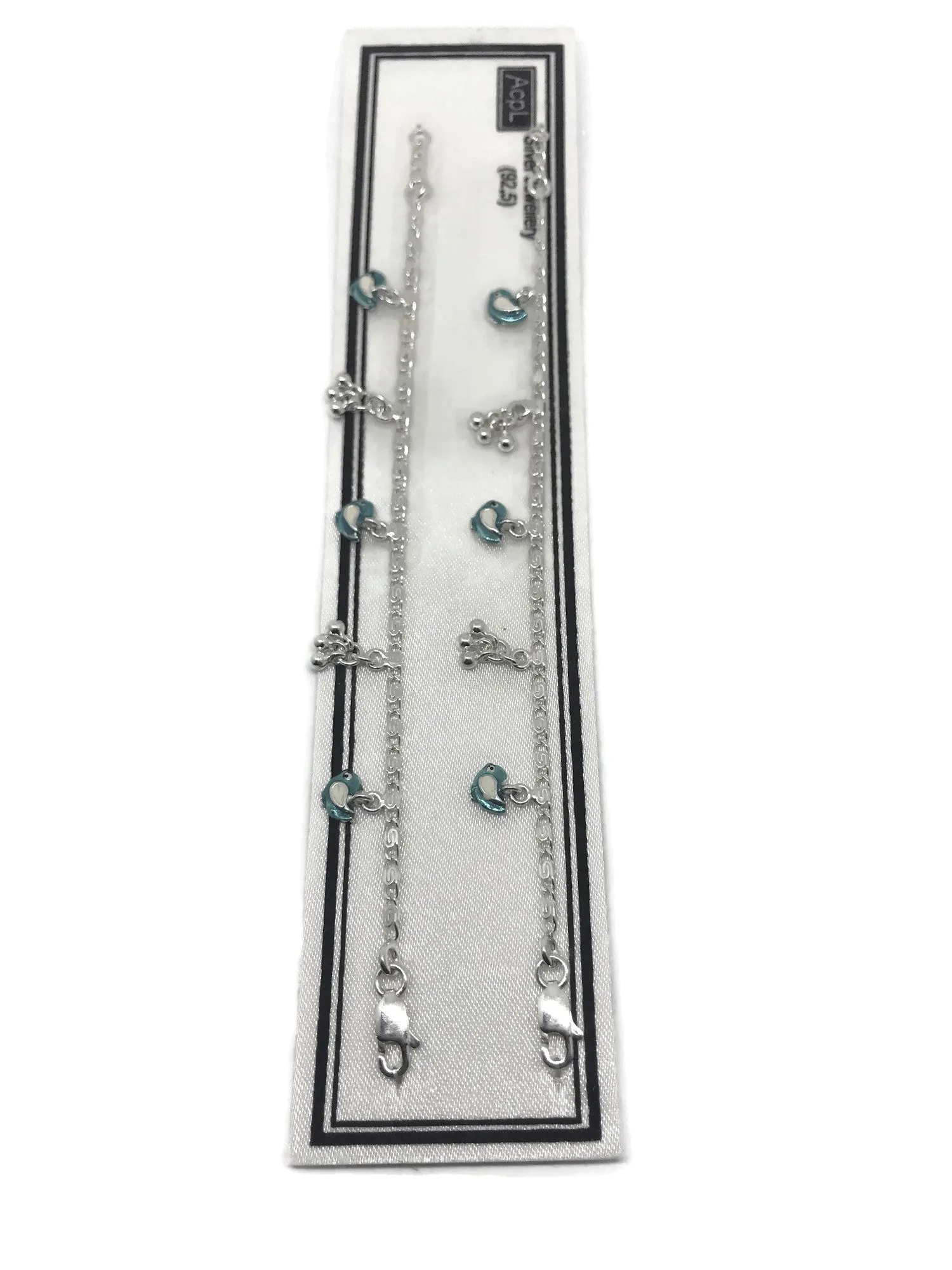 925 Sterling Silver Kids Fancy Anklet - Style#44