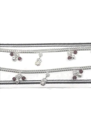925 Sterling Silver Kids Fancy Anklet - Style#44
