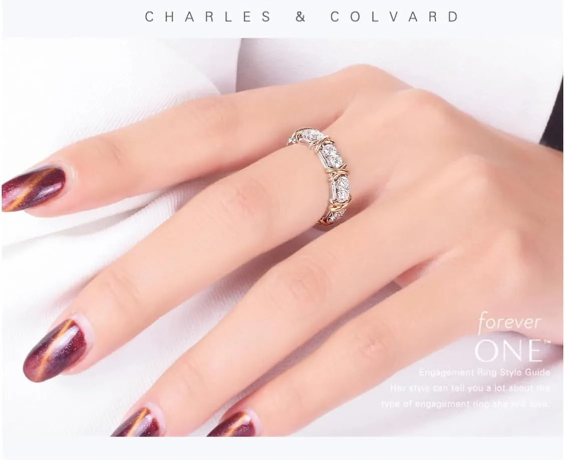 925 Sterling Silver Magnetology Moissanite Diamond Ring, Couple's Magnetic Zircon Shaping Cross Full Moissanite Ring (B,6)
