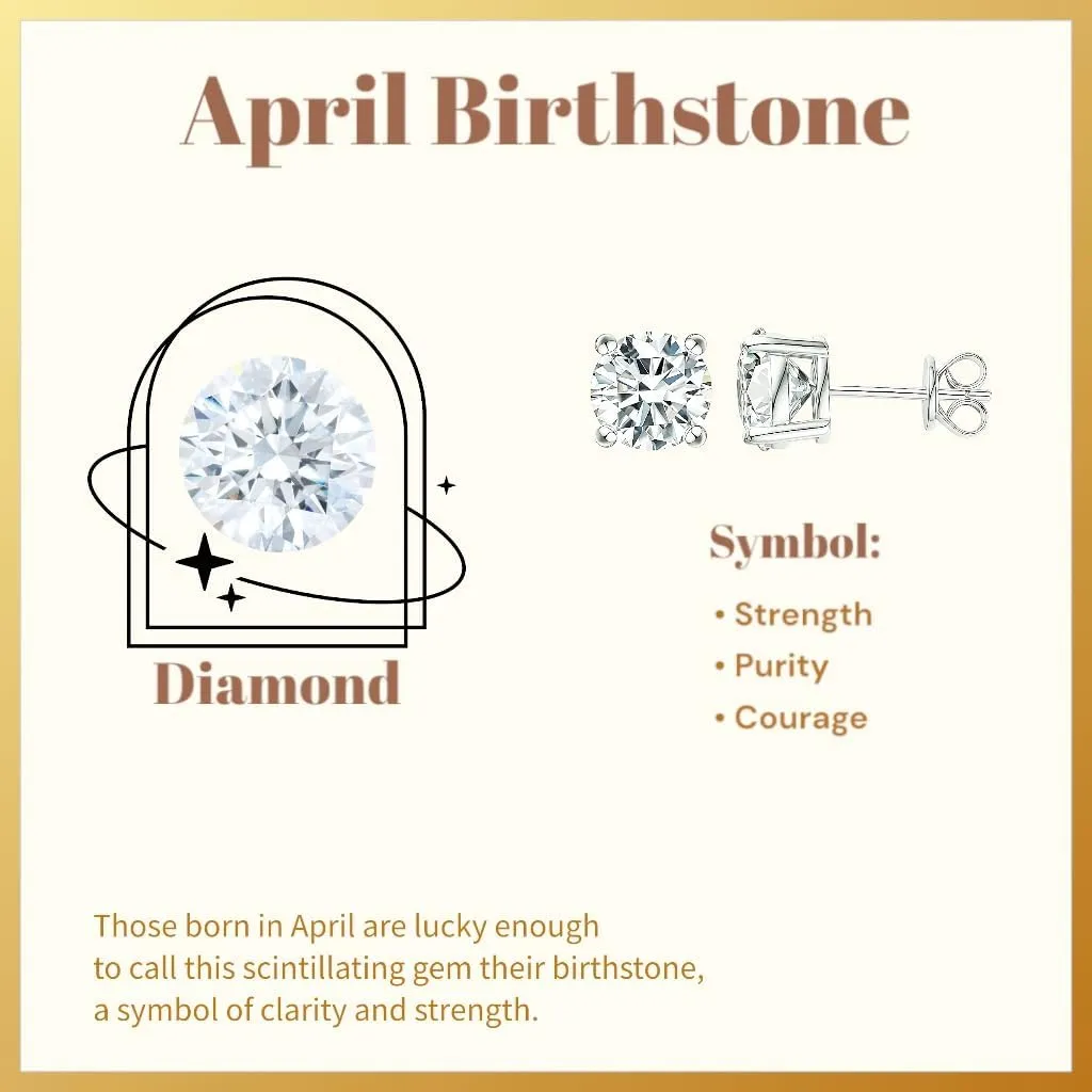 925 Sterling Silver Moissanite Stud Earrings for Women, Lab Created Diamond D Colour, 18K Gold Plated Non Tarnish Nickel Free Hypoallergenic for Sensitive Ears, Mothers Day Gifts for Women