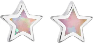 925 Sterling Silver Opal Star Stud Earrings 14K Gold Plated, Nickel Free Hypoallergenic for Sensitive Skin, Hawaii Jewelry for Women, Gift Box Included