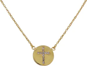 925 Sterling Silver Religious Cross White CZ Classic Pendant Necklace