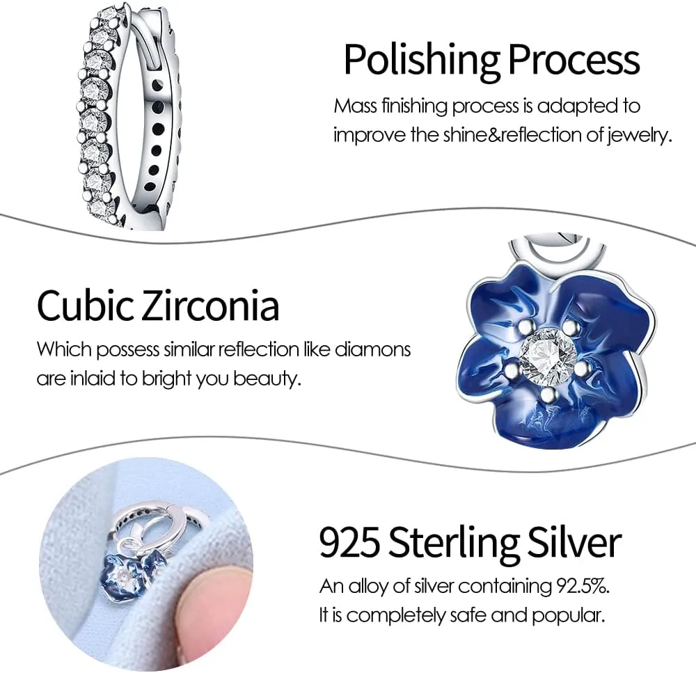 925 Sterling Silver Women Earrings, Sparkling Star and Moon Earrings, Various Hypoallergenic Earrings, Best Gift for Women